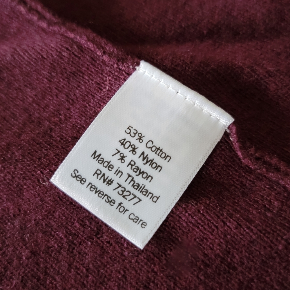 croft & barrow Plum Open-Front Pocket Cardigan Size 1X - Picture 6 of 8
